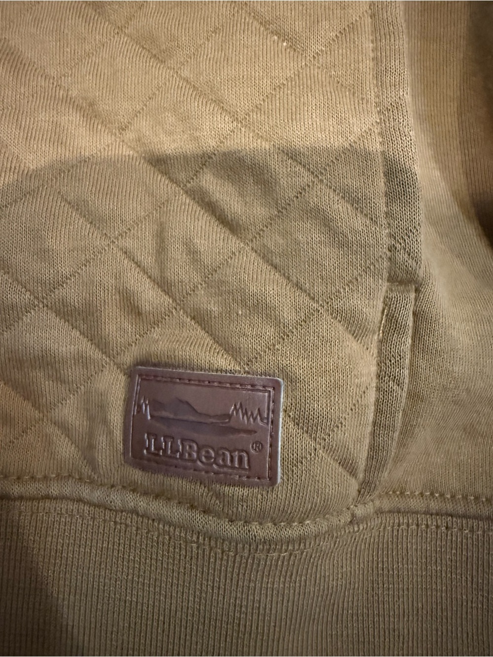 LL Bean Quilted Sweatshirt 1/4 Zip Pullover Long Sleeve Women's Medium - Picture 3 of 5